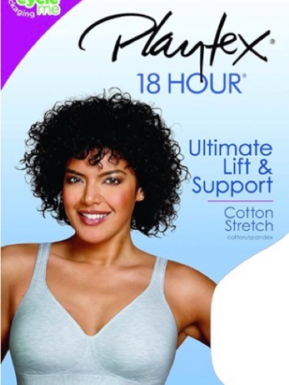 Playtex Cotton Stretch Bra - Light Gray